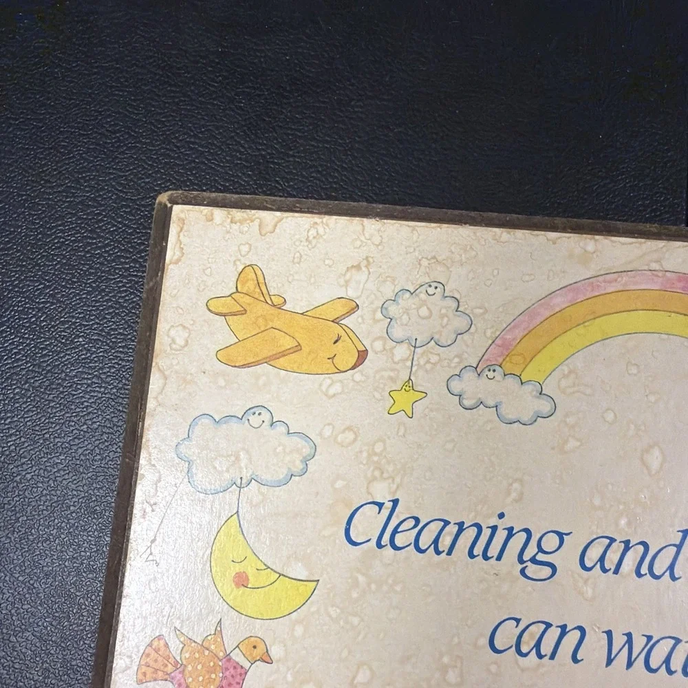 VTG Wood Nursery Decor Words Of Wisdom Cute Baby Rhymes